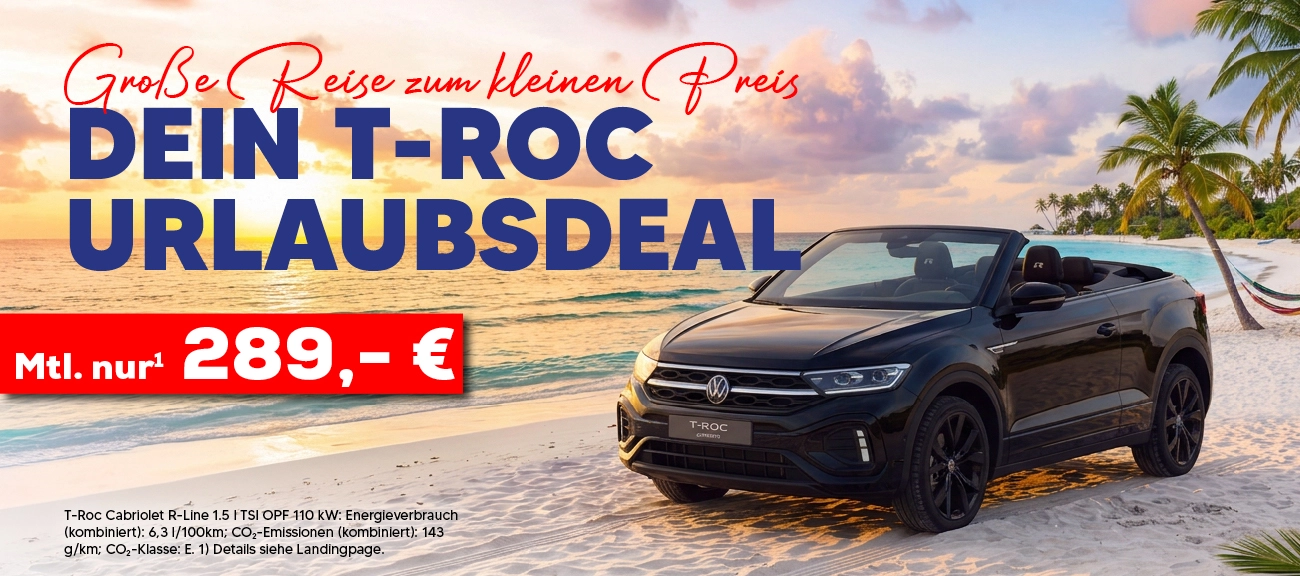 VW T-Roc Urlaubsdeal